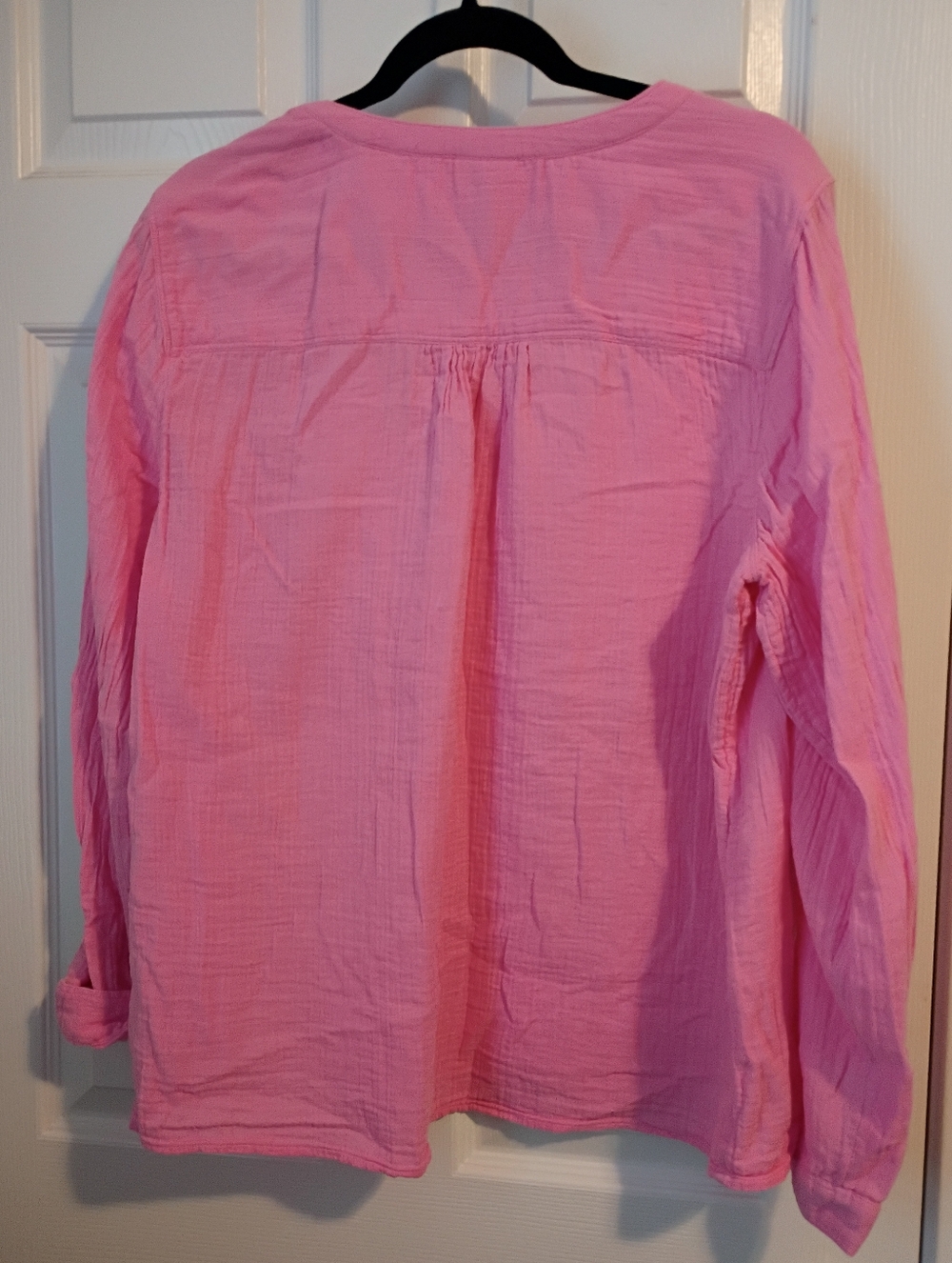 St John's Bay Pink Lightweight Gauze  Tunic Top - Picture 2 of 4